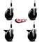 Service Caster 5'' Phenolic Wheel Swivel 7/8'' Expand Stem Caster Set 2 Brakes, 4PK SCC-EX20S514-PHS-2-PLB-2-78 - alternate 5